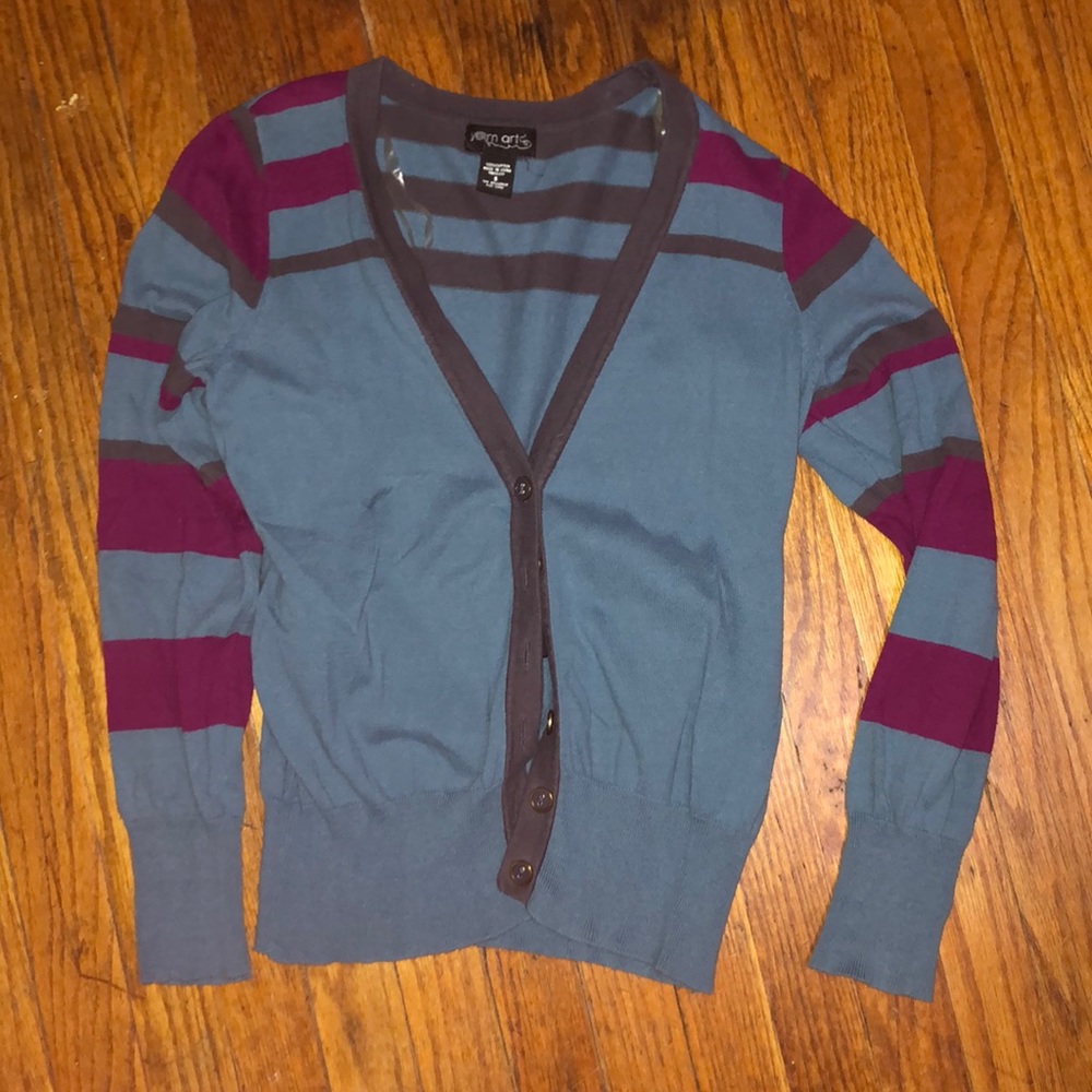 Button down sweater.